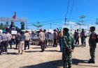 Babinsa Koramil 0111/Pagelaran Laksanakan Pengawasan Dan Pengamanan Aksi Unjuk Rasa Di PT. Hutama Karya 
